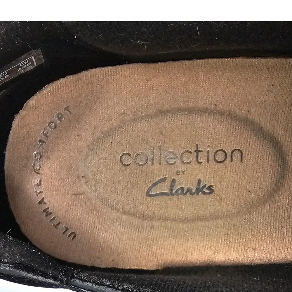 Clarks‎ Women's Cheyn Madi Black Leather Slip On Loafers Shoes SZ 7.5 M 61246006 - Picture 3 of 10